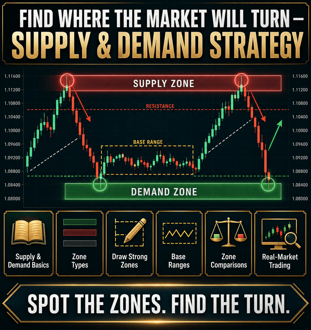 Find Where the Market May Turn - Supply and Demand Strategy